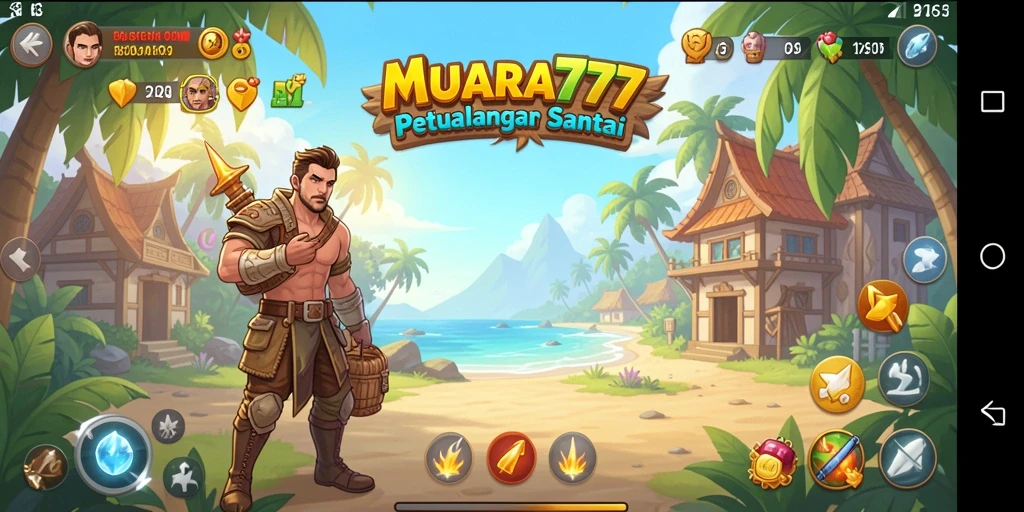Tampilan gameplay menarik dari MUARA777 dengan karakter Idle yang unik.