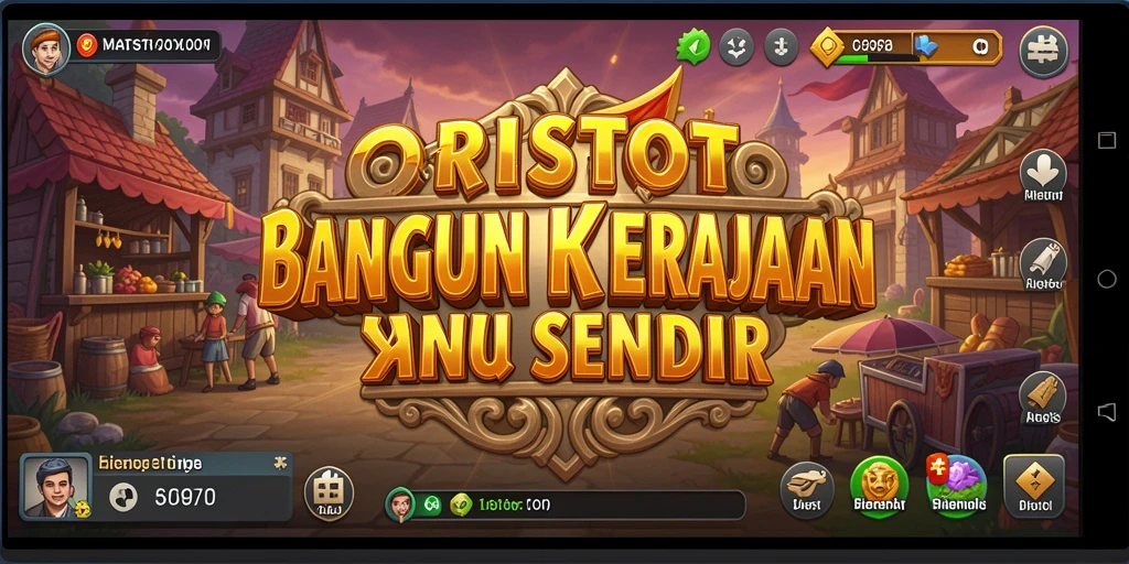 Screenshot gameplay ORISTOTO menampilkan pengelolaan bisnis yang dinamis.