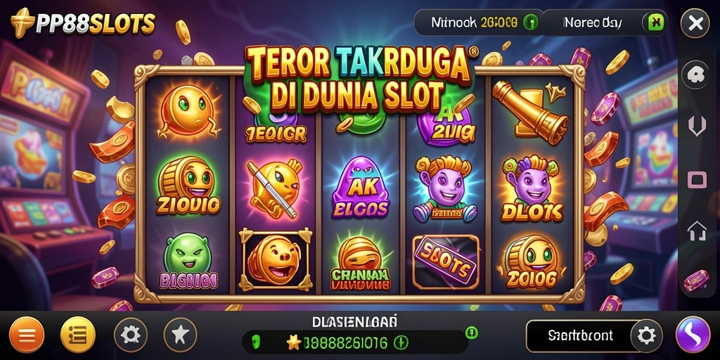 Tampilan gameplay menegangkan dari PP88SLOTS yang penuh dengan elemen horor.
